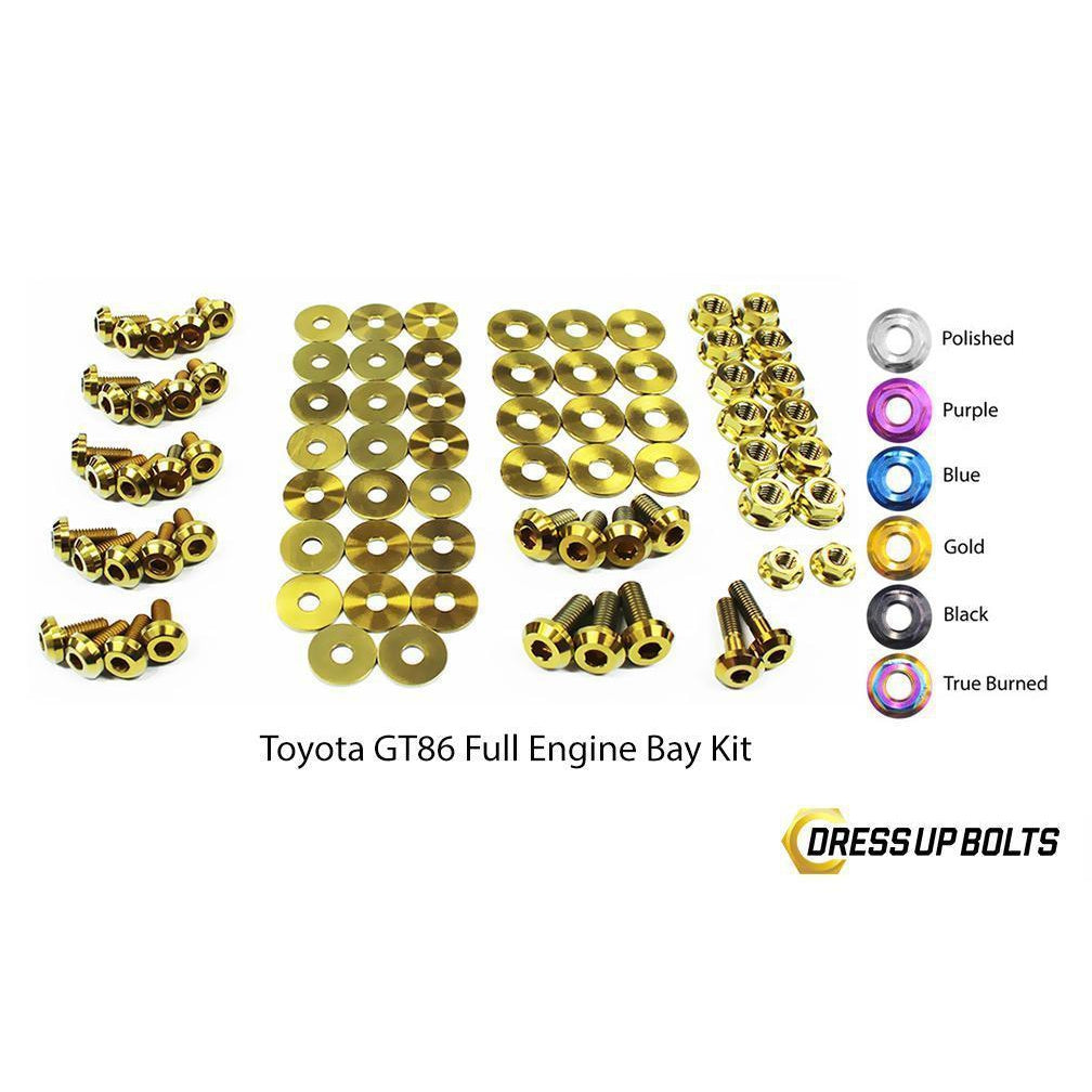 Dress Up Bolts, Dress Up Bolts Toyota 86 (2013-2019) Titanium Full Engine Bay Kit