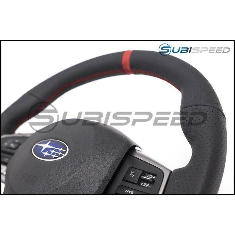 SubiSpeed, SUBISPEED JB STYLE CARBON FIBER / LEATHER STEERING WHEEL - 2015+ WRX / 2015+ STI