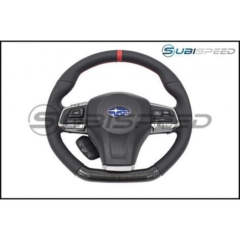 SubiSpeed, SUBISPEED JB STYLE CARBON FIBER / LEATHER STEERING WHEEL - 2015+ WRX / 2015+ STI