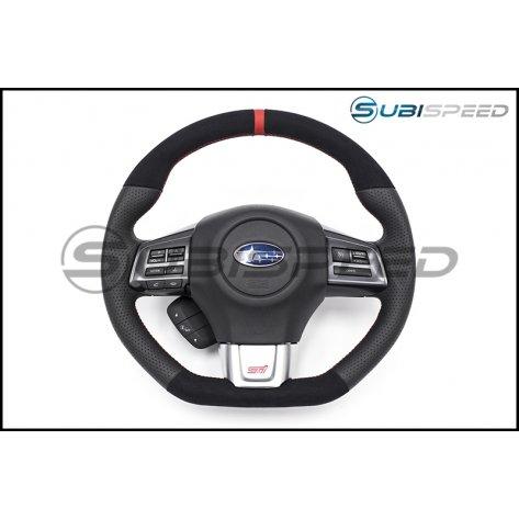 SubiSpeed, SUBISPEED KV STYLE ALCANTARA FIBER / LEATHER STEERING WHEEL - 2015+ WRX / 2015+ STI