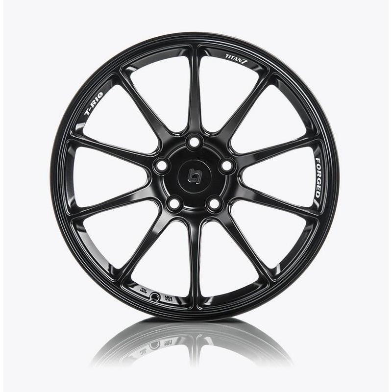 Titan 7, Titan 7 18 Inch T-R10 Machine Black Forged Wheels For Honda Civic Type R