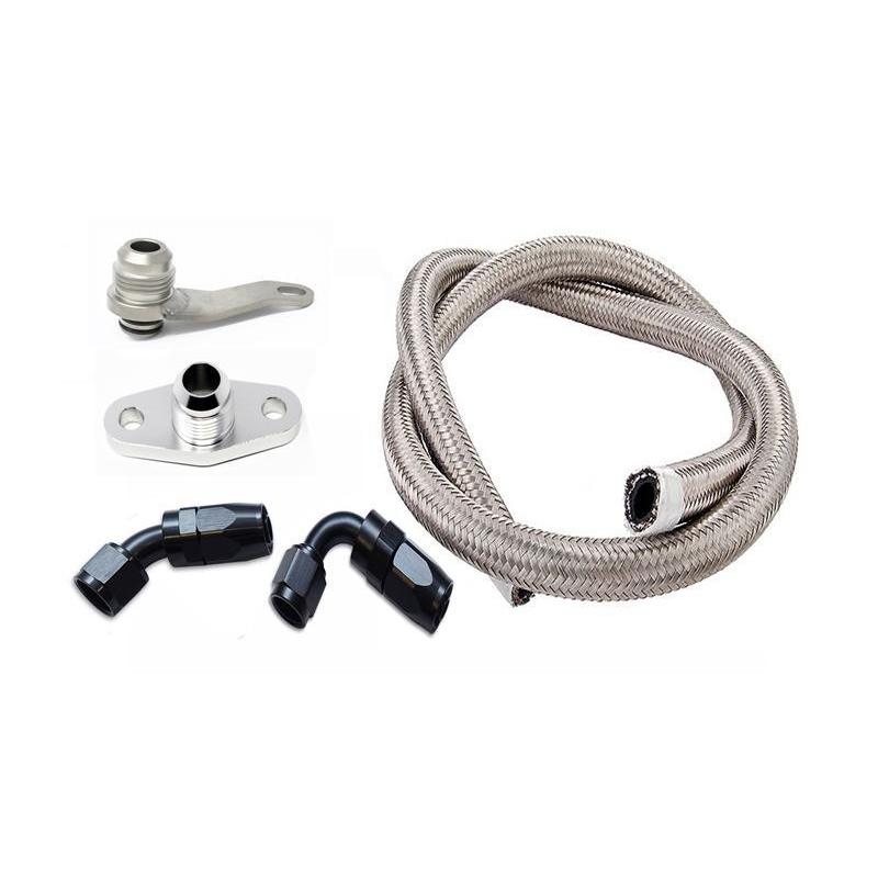 Torque Solution, Torque Solution -10AN Turbo Oil Return Line Kit: Subaru EJ All Years w/ Garrett GT/GTX, BW EFR