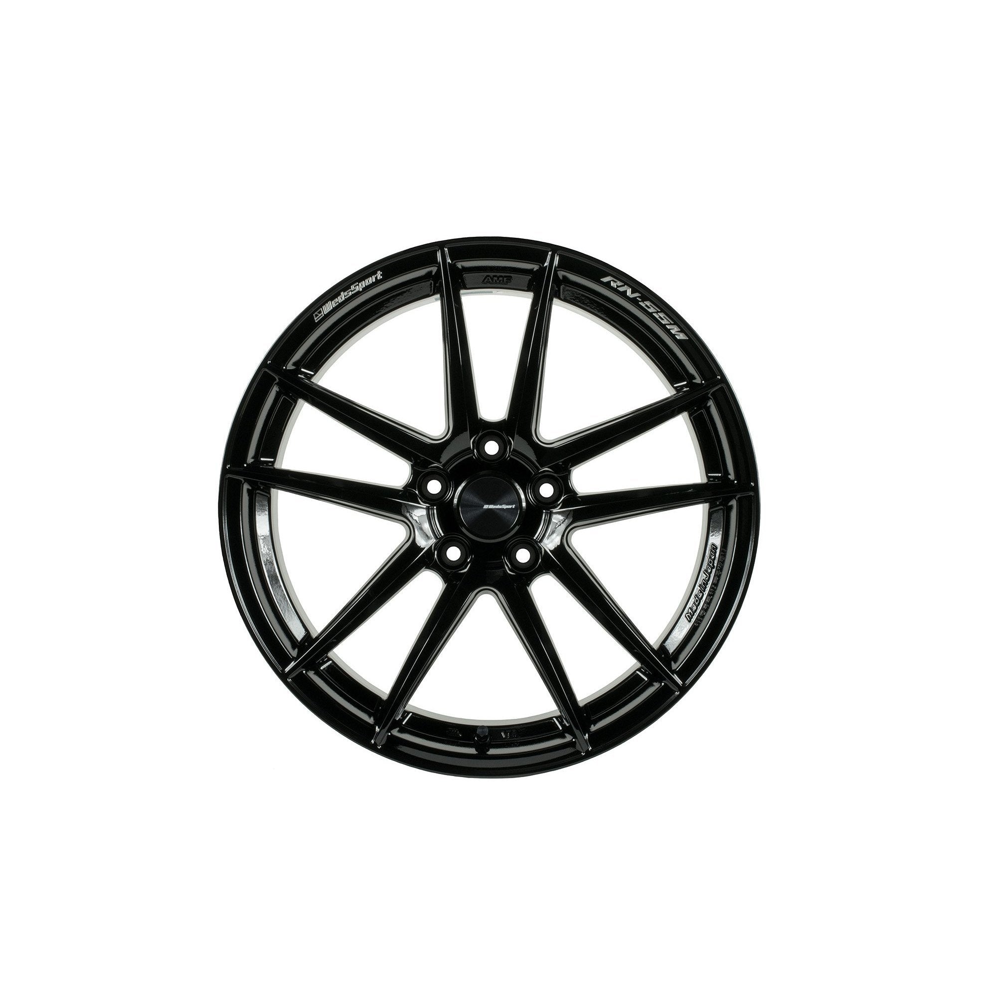 WedsSport, WedsSport RN-55M 18x9 +45 5x120 Gloss Black Wheel - Universal