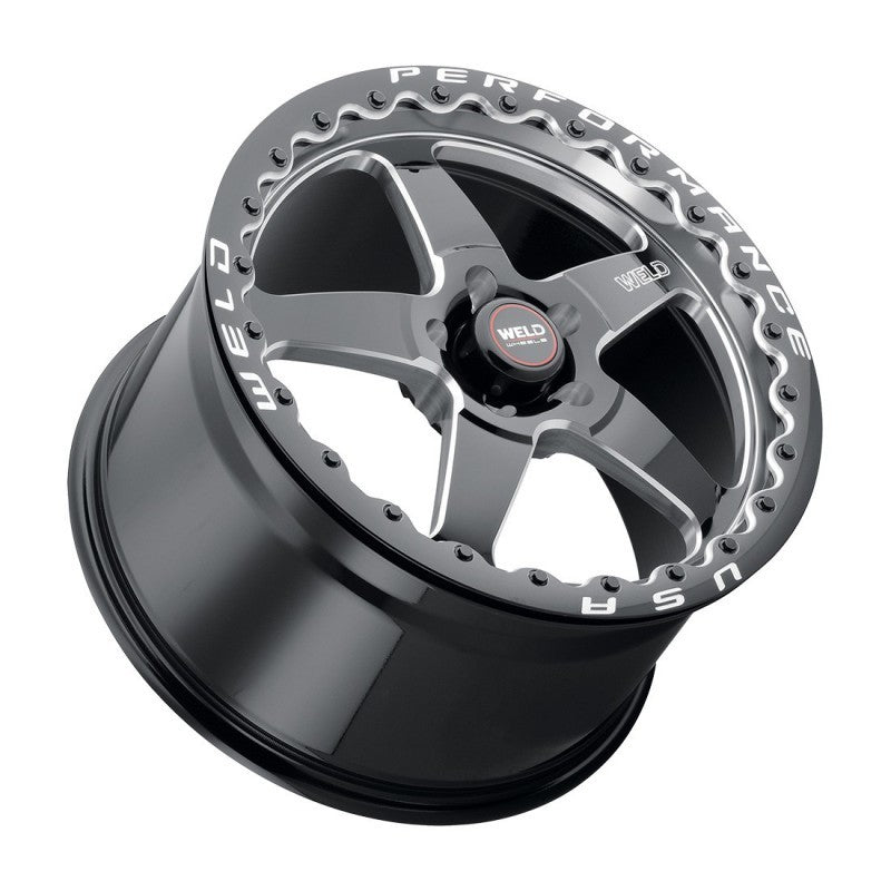 Weld, Weld 15x10 Ventura Beadlock 5x114.3 ET25 BS6.5 Gloss BLK MIL DIA 78.1 | S904B0063P50