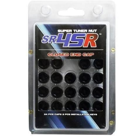 Muteki, Wheel Mate Muteki SR45R Caps Set 24pc Black- Universal 33100B