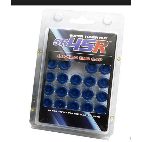 Muteki, Wheel Mate Muteki SR45R Caps Set 24pc Blue - Universal (33100U)