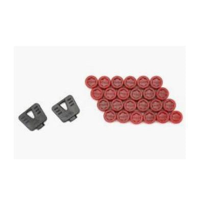 Muteki, Wheel Mate Muteki SR45R Caps Set 24pc Red - Universal (33100R)